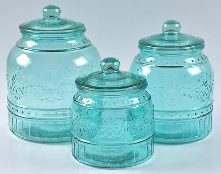 Cassie Teal (3 Piece) Canister Set (Box Set)
