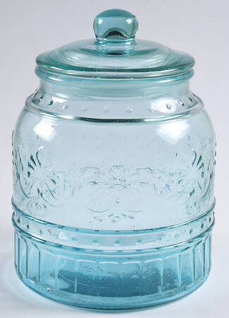 Cassie Teal Medium Canister & Lid