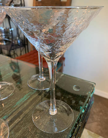 Metallic Rim-Silver Martini Glass by Park Designs