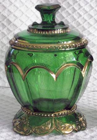 Empress Emerald Green (Gold Trim) Open Sugar