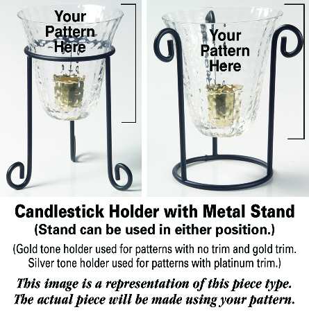 Ondine Candlestick w/Metal Stand HC