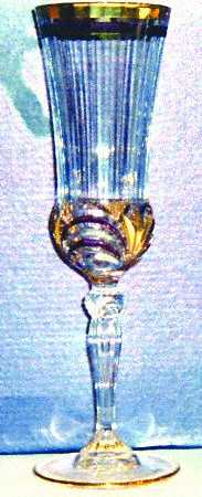 Aurea Gold and Ruby Fluted Champagne