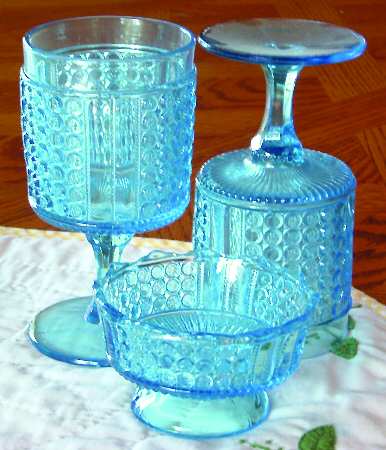 Three Panel Blue by Richards &amp; Hartley Glass Company
