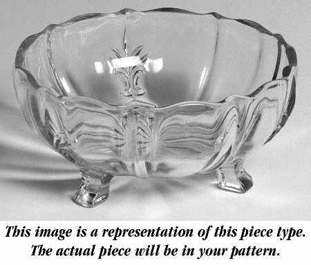 Lido Clear 3-Toed Cupped Nut Bowl (Baroque Shape)