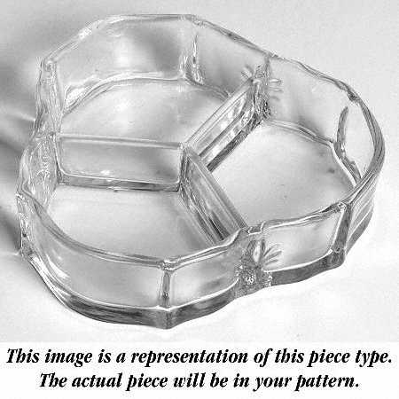 Lido Clear Baroque 3 Part Candy Box No Lid