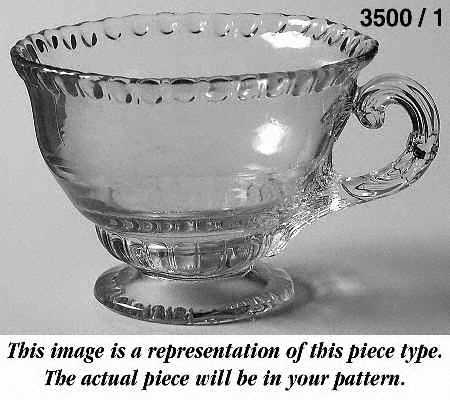 Gadroon Clear (Gold Trim) Cup for Cup & Saucer (Shape 3500)
