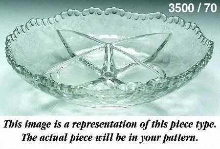 Portia Clear (Stem 3121 Gold Trim) 7" Round 4 Part Relish