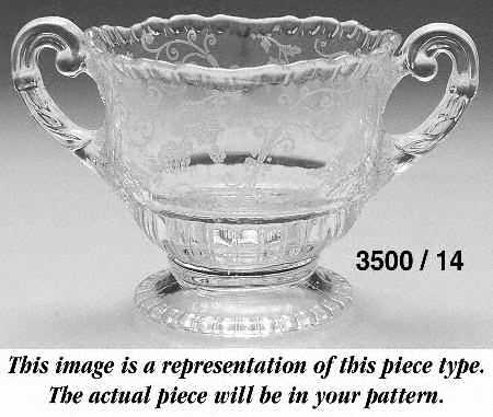 Gadroon Black Open Sugar Bowl (Shape 3500)