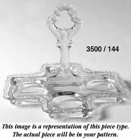 Gadroon Clear (Gold Trim) Handled Bridge Set Tray