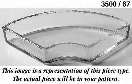 Portia Clear (Stem 3121 Gold Trim) Insert for 6 Piece Relish Set