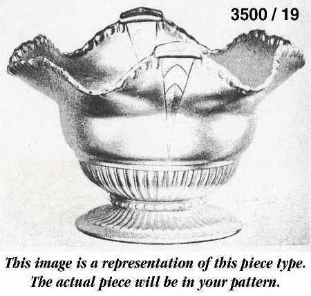 Elaine Clear (Stem 3500) 11" Handled Footed Crimped Bowl
