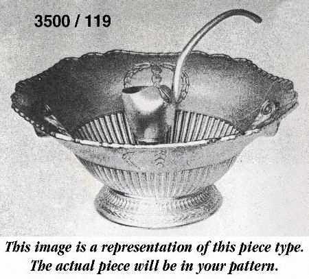 Elaine Clear (Stem 3500) Shape 3500 Footed Punch Bowl with Ladle