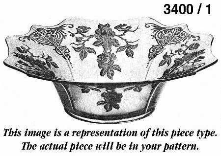 Portia Clear (Stem 3121 Gold Trim) 3400 13" Flared Bowl