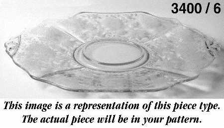 Gloria Heatherbloom  (Stem 3035) Cheese & Cracker Plate-Shape 3400
