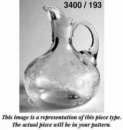 Portia Clear (Stem 3121 Gold Trim) 3400/193 6 Oz Oil No Stopper