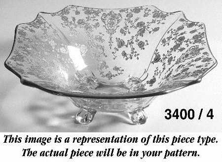 Gloria Heatherbloom  (Stem 3035) #3400 12" Square 4 Toed Bowl