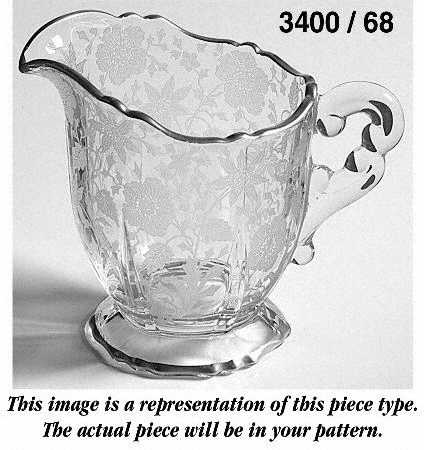 Gloria Pink (Stem 3130) 3400/68 Footed Creamer