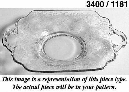 Gloria Heatherbloom  (Stem 3035) 3400/1181 Handled Bon Bon Plate