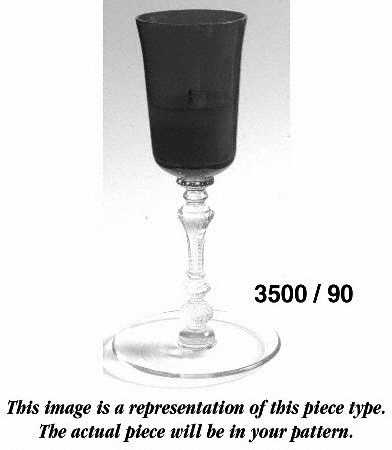 Gadroon Clear (Gold Trim) Cup Foot Torchere