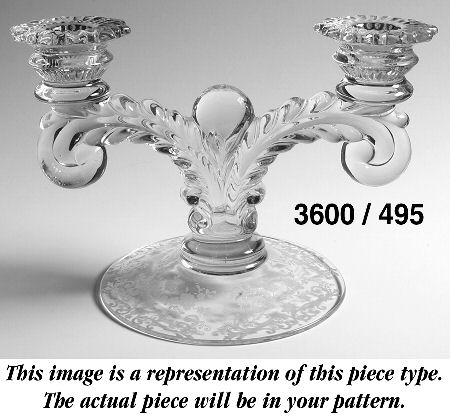 Chantilly (#3600, Gold Encrusted) Martha/495 2 Light Candlestick
