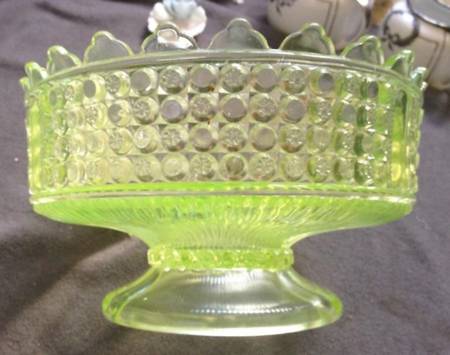 Three Panel Vaseline by Richards &amp; Hartley Glass Company