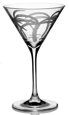 Palm Tree Martini Glass