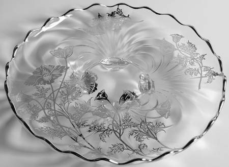 Flanders Clear Footed Cake Plate