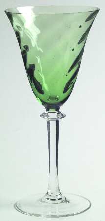 Garda Green (Swirl Optic) Water Goblet