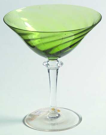Garda Green (Swirl Optic) Champagne/Tall Sherbet