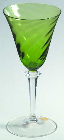 Garda Green (Swirl Optic) Wine Glass