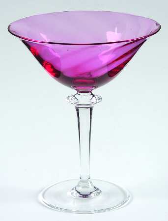 Garda Rose (Swirl Optic) Champagne/Tall Sherbet