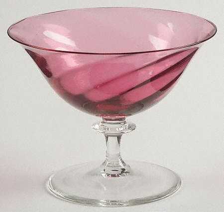Garda Rose (Swirl Optic) Low Sherbet