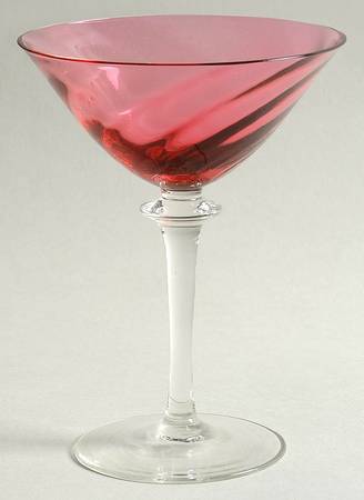 Garda Rose (Swirl Optic) Champagne/Tall Sherbet