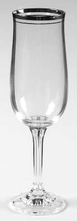Royal Platinum Fluted Champagne by Society Crystal