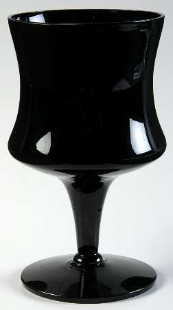 Fashionables Black (Non Optic) Water Goblet by Seneca