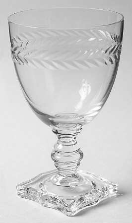 Laurel (Square Base) Water Goblet