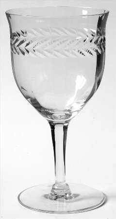 Laurel Wreath-Clear Water Goblet