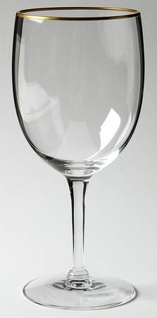 Puritan (Gold Trim) Water Goblet by Seneca