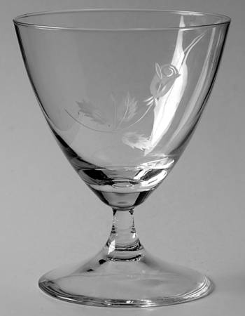 Midnight Rose Wine Glass