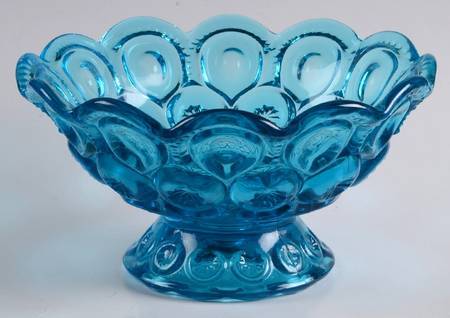 Moon and Star Blue Candle Bowl