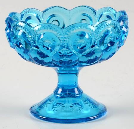 Moon and Star Blue Candleholder/Compote