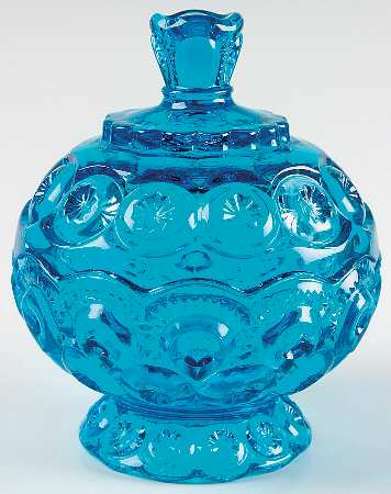 Moon and Star Blue Candy Dish & Lid