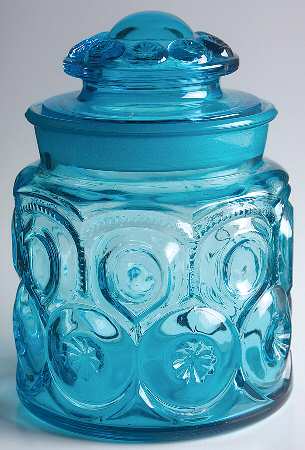 Moon and Star Blue Medium Canister & Lid