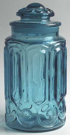 Moon and Star Blue Large Canister & Lid