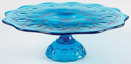 Moon and Star Blue Low Cake Stand