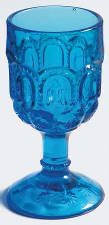 Moon and Star Blue Wine Glass