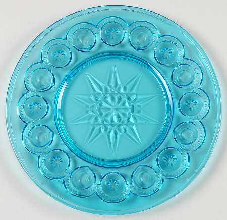 Moon and Star Blue Dinner Plate