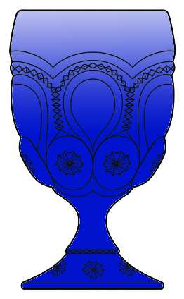 Moon and Star Cobalt Blue by Smith Glass 