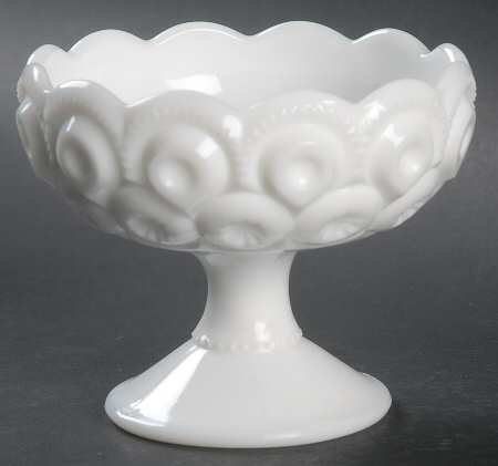 Moon and Star Milk Glass Candleholder/Compote