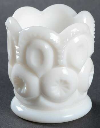 Moon and Star Milk Glass Toothpick Holder